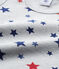 Boy's printed undershirt in stretch jersey BELUGA grey/MULTICO white
