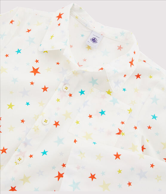 Boys' Twill Pyjamas MARSHMALLOW white/MULTICO white