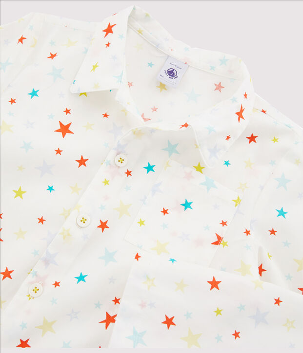 Boys' Twill Pyjamas white/multicolor