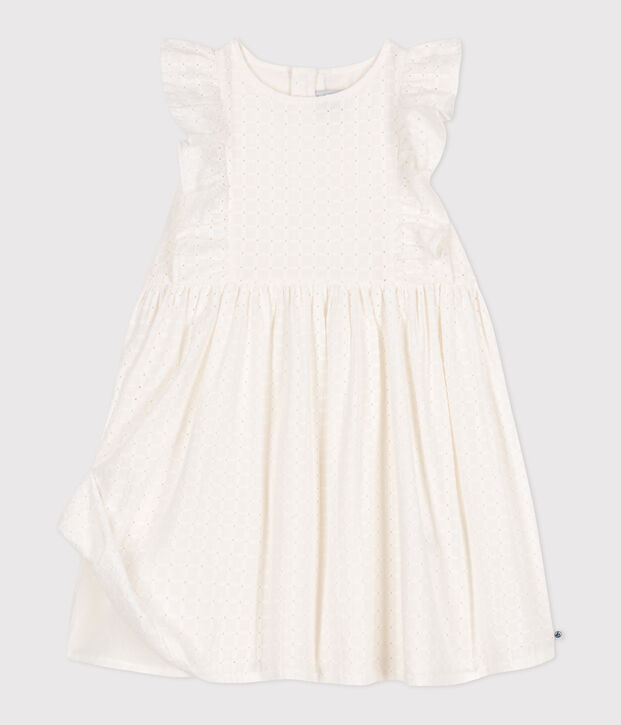 Children's sleeveless cotton dress white