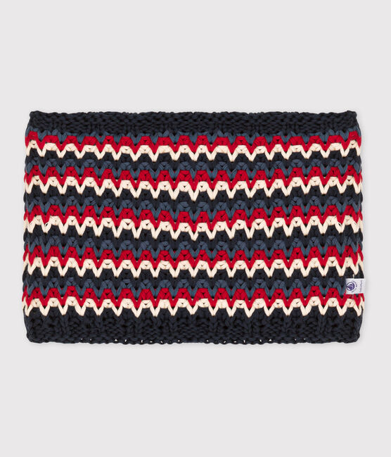 Children's Unisex Snood SMOKING blue/MULTICO white
