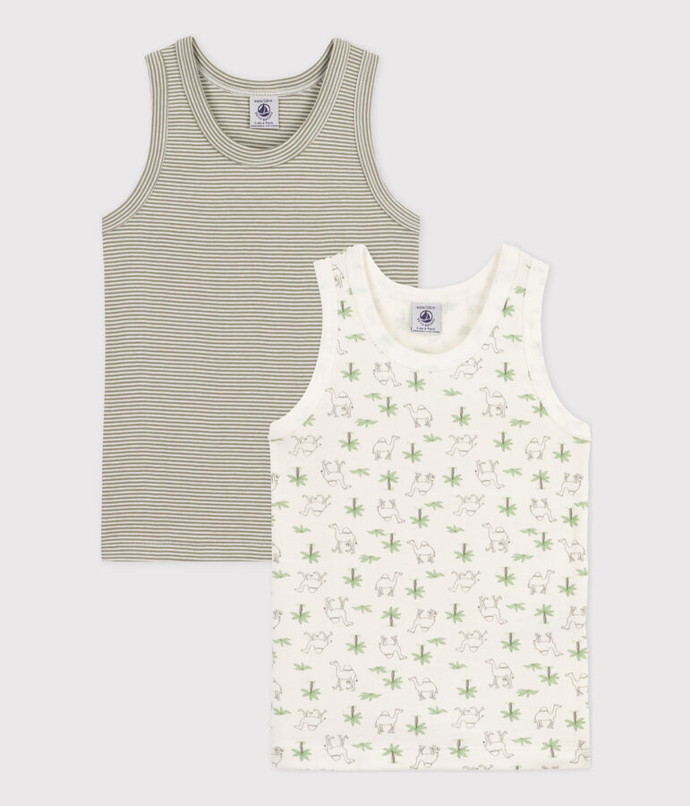 Boys' Dromedary Patterned Cotton Vests - 2-Pack variante 1