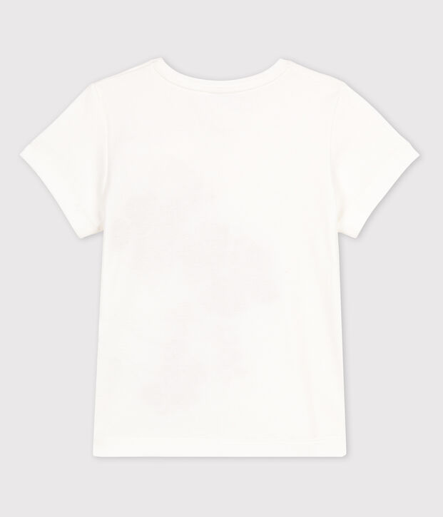 Girls' Short-Sleeved Cotton T-Shirt white