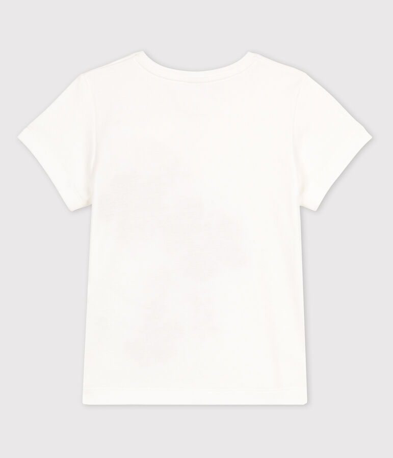 Girls' Short-Sleeved Cotton T-Shirt white