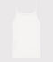 Women's cotton top with straps ECUME white