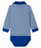 Baby Boys' Pinstriped Polo Shirt Bodysuit LIMOGES blue/MARSHMALLOW white