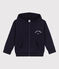 Boys' Zip-Up Hoodie Petit Boat SMOKING blue