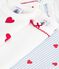 Pack of long-sleeved heart-print cotton bodies for babies multicolor