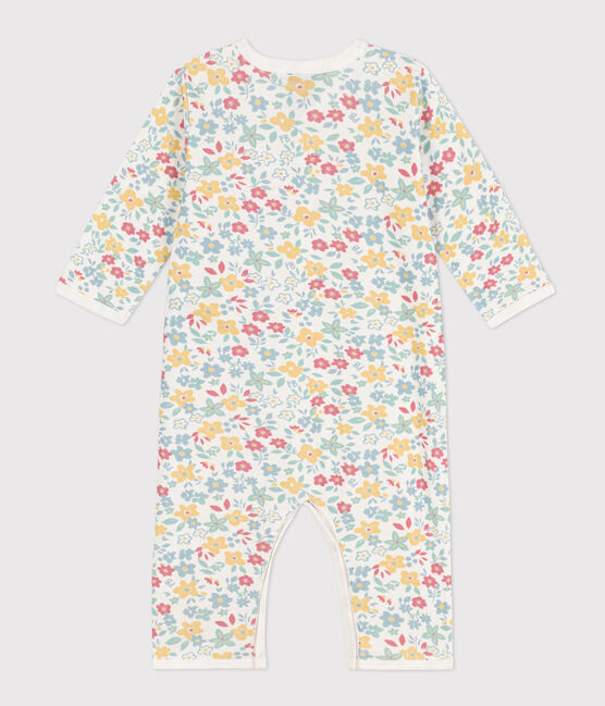 Babies' Printed Footless Cotton Sleepsuit MARSHMALLOW white/MULTICO white