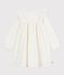 Children's long-sleeved plain corduroy dress MILK Ecru/ARGENT