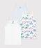 Pack of children's Paris print cotton tank tops multicolor