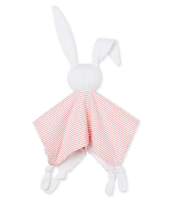 Babies' Ribbed Bunny Comforter CHARME pink/MARSHMALLOW white