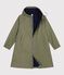 Women's long raincoat in two colours OLIVINE green