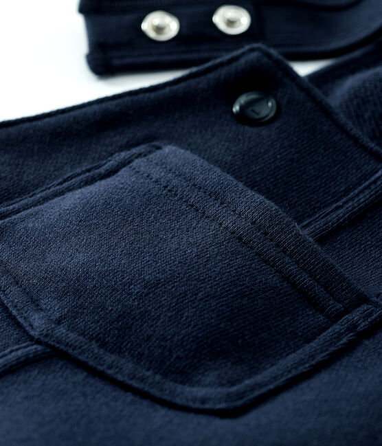 Baby Boys' Long Fleece Dungarees SMOKING blue