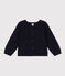 Girls' Cotton Cardigan SMOKING blue