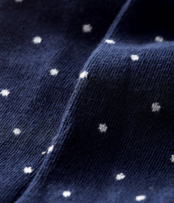 Baby girl's spotty tights SMOKING blue/ARGENT