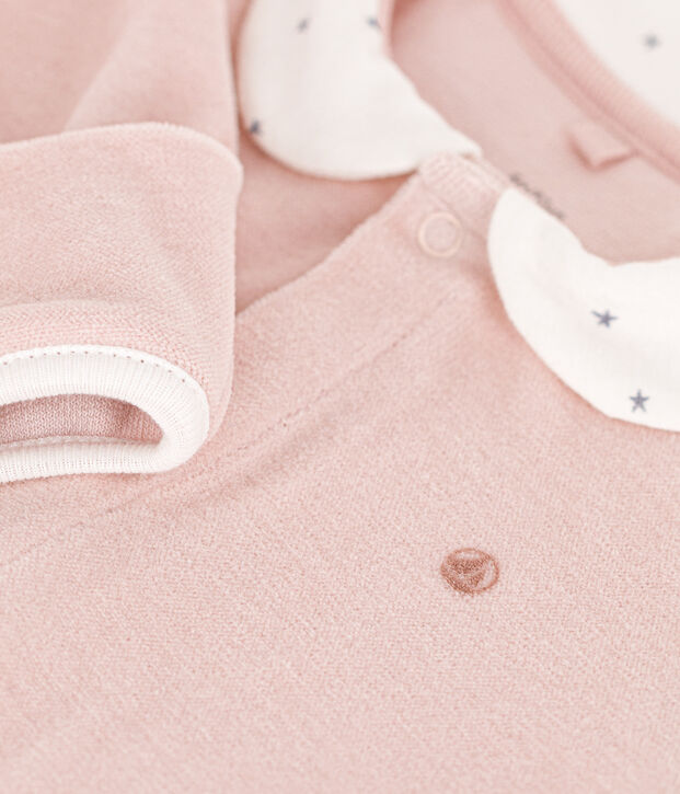 Babies' Velour Pyjamas pink