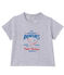Baby boys' silkscreen print T-shirt POUSSIERE CHINE grey