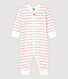 Petit Bateau Babies' Footless Sleepsuit with Woven "Je t'aime"
