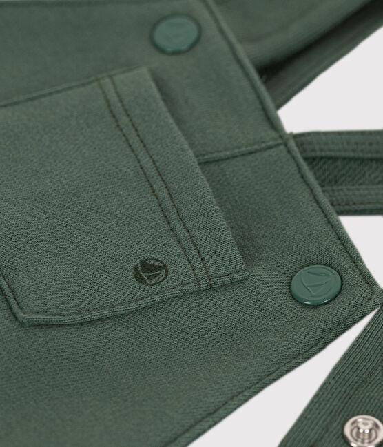 Babies' Long Fleece Dungarees CROCO green