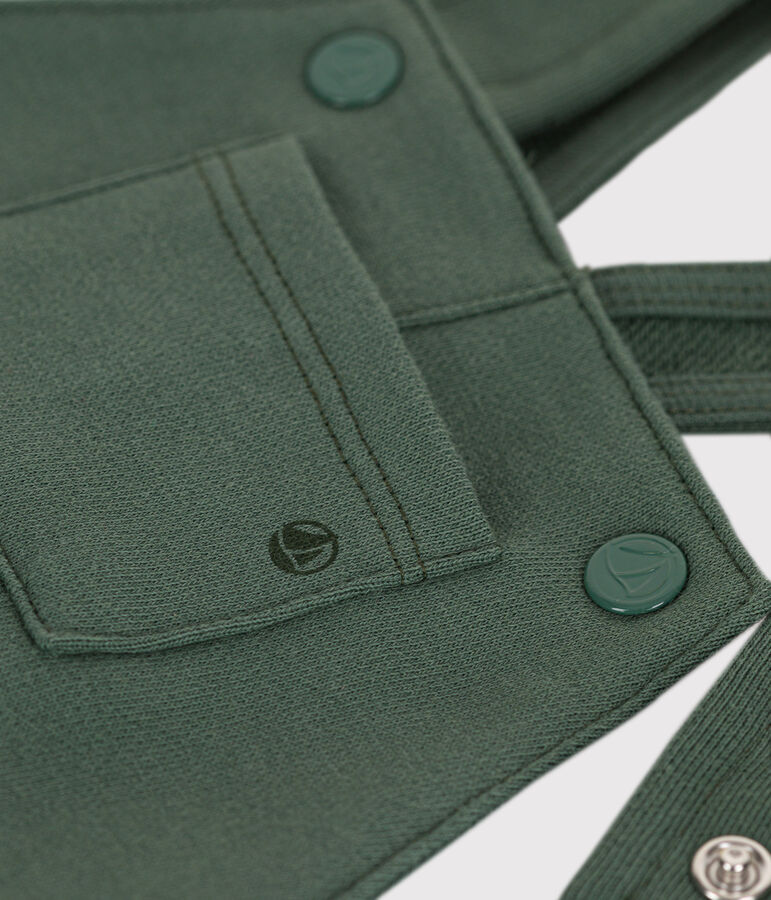 Babies' Long Fleece Dungarees green