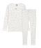 Girls' Snugfit Sparkly Star Cotton Pyjamas MARSHMALLOW white/MULTICO white