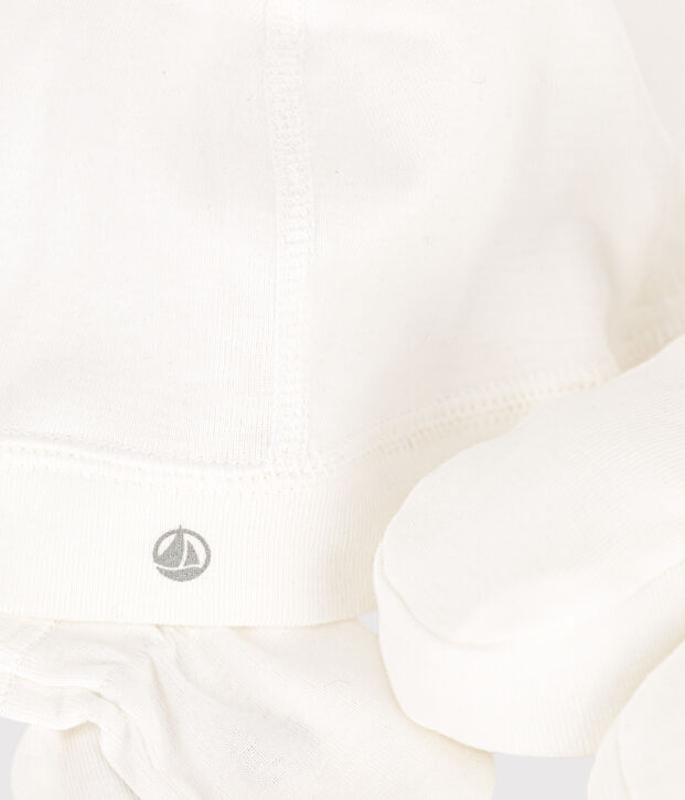 Baby Bonnet, Bootees and Mittens Set multicolor