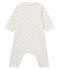 Baby boys' footless bodyjama in printed 1x1 rib knit MARSHMALLOW white/MULTICO white