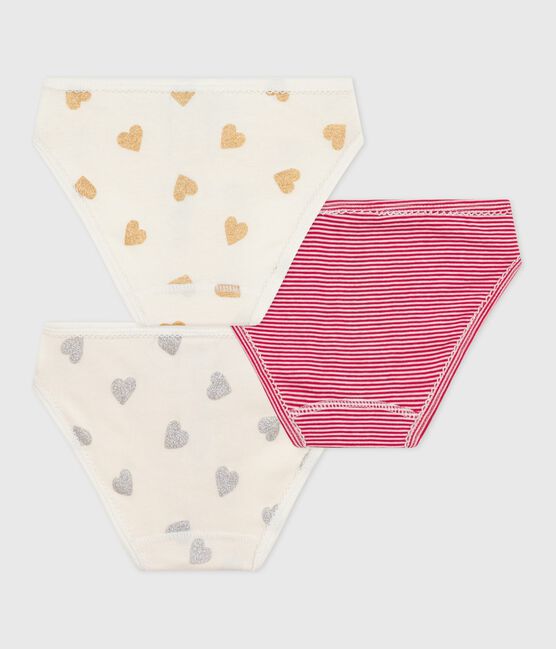 Pack of children's heart-print cotton pants variante 1
