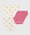 Pack of children's heart-print cotton pants variante 1