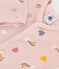 Babies' printed cotton footless pyjama suit SALINE pink/MULTICO white