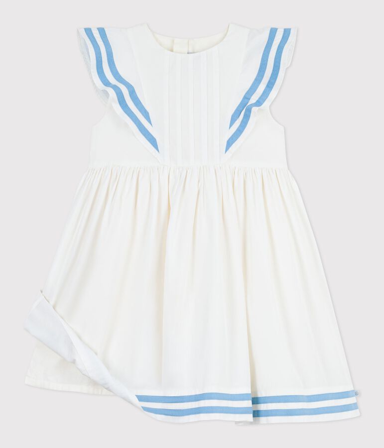 Children's sleeveless cotton dress white