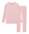 Girls' Snugfit Ribbed Pyjamas CHARME pink/MARSHMALLOW white