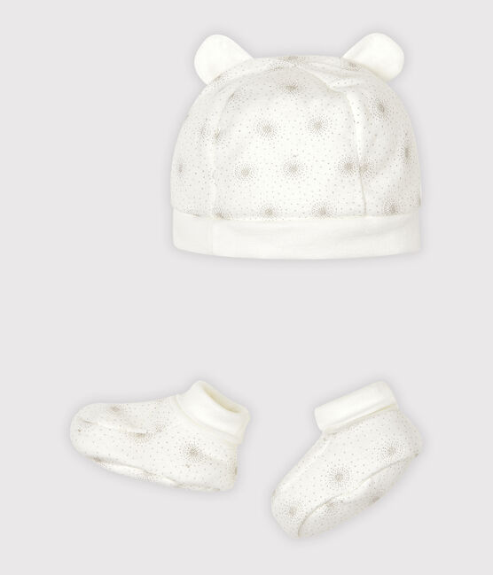 Baby Bonnet and Bootees Set in Tube Knit variante 1