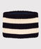 Unisex Fleece-Lined Stripy Knitted Snood SMOKING blue/AVALANCHE