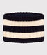 Unisex Fleece-Lined Stripy Knitted Snood