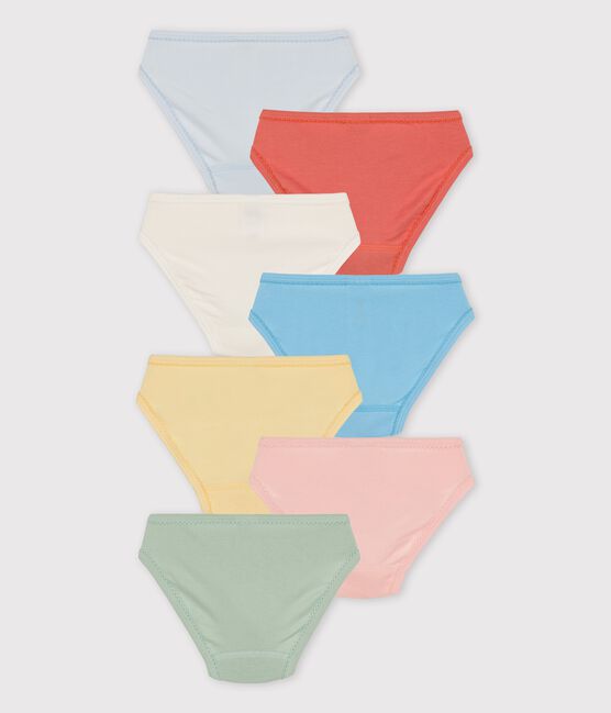 Girls' Plain Organic Cotton Briefs - 7-Pack variante 1