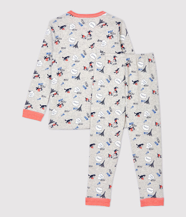 Boys' Paris Print Organic Cotton Pyjamas grey/multicolor