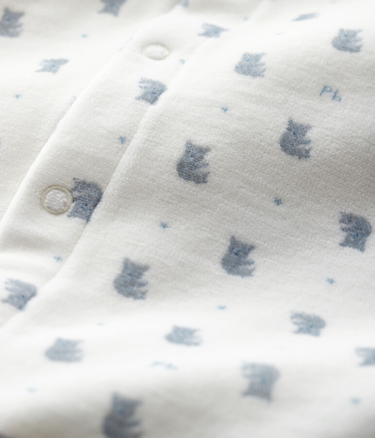 Baby Boys' Koala Print Velour Bodyjama white/multicolor