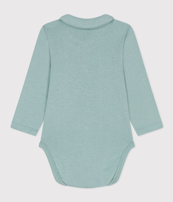 Babies' Long-Sleeved Cotton Bodysuit With Collar PAUL green