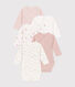 Babies' long-sleeved wrapover cotton bodysuits - 5-Pack
