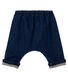 Unisex baby trousers in denim effect lined knit