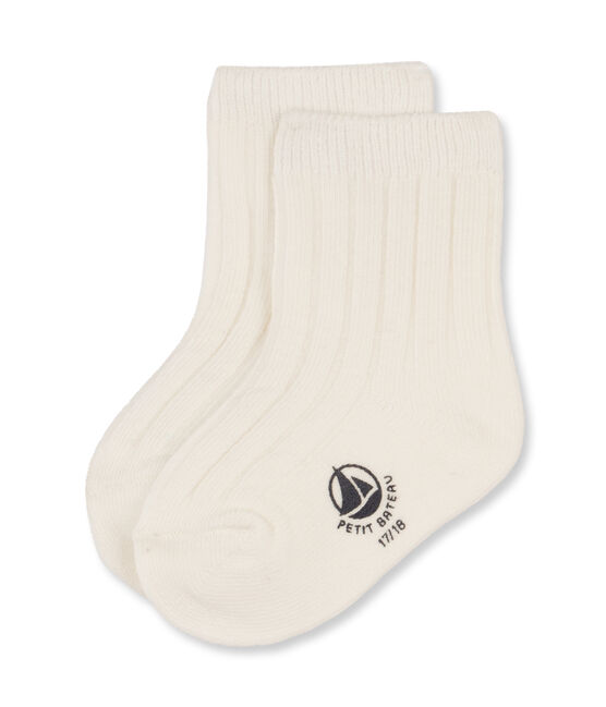 Unisex baby socks Coquille beige
