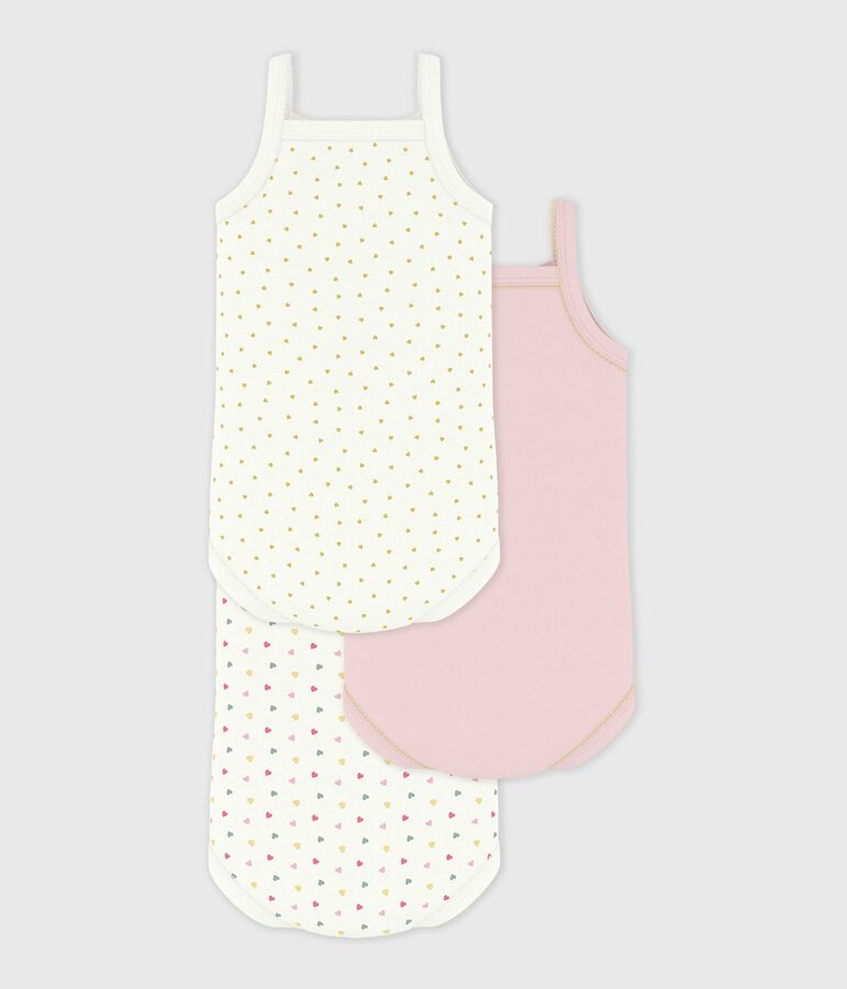 Pack of babies' strappy cotton bodies multicolor