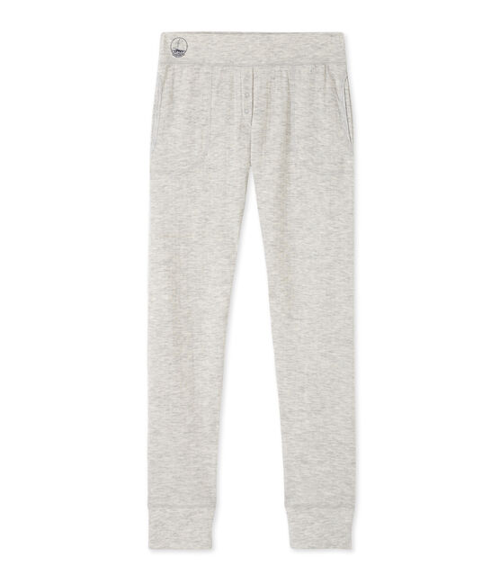 Women's leggings in an extra-fine tube knit BELUGA CHINE grey