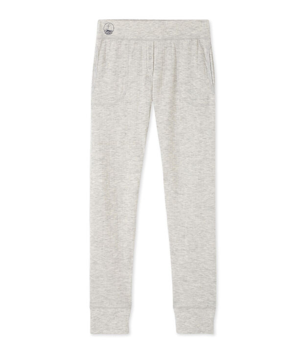 Women's leggings in an extra-fine tube knit grey