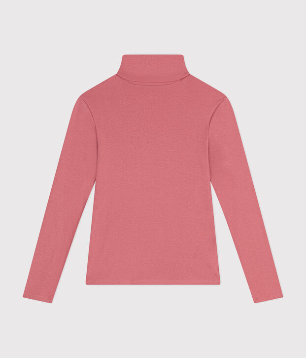 Women's The Iconic rollneck cotton T-shirt pink