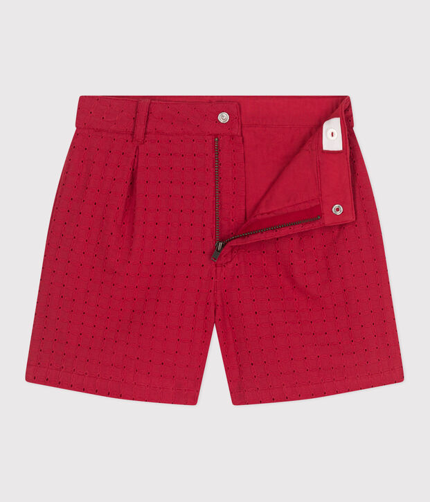 Children's cotton shorts red