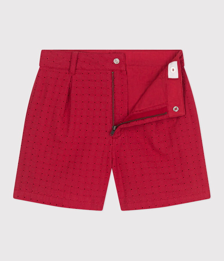 Children's cotton shorts red