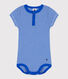 Babies' Short-Sleeved Pinstriped Cotton Bodysuit